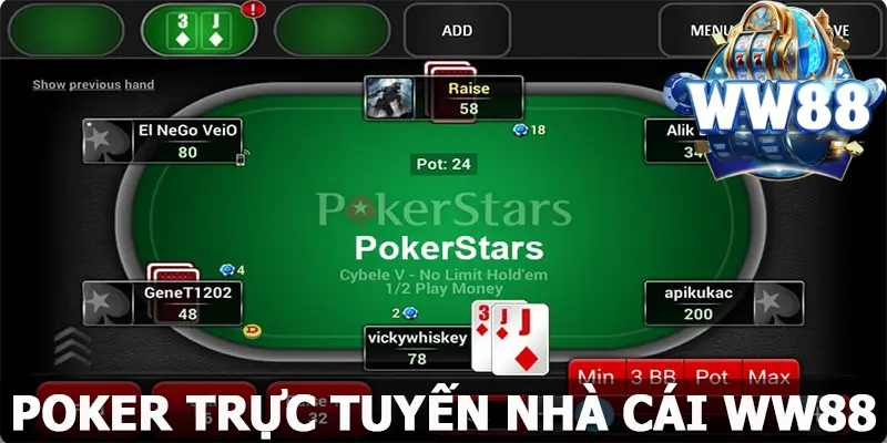 Poker Trực Tuyến WW88 - Game Bài Online Đỉnh Cao Cho Cao Thủ