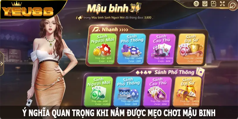 Ý nghĩa quan trọng khi nắm được mẹo chơi mậu binh